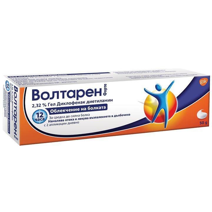 Волтарен Форте гел усилена формула за лечение на болка, възпаление и оток при ставите и мускулите 2.32% х 50 гр | HALEON