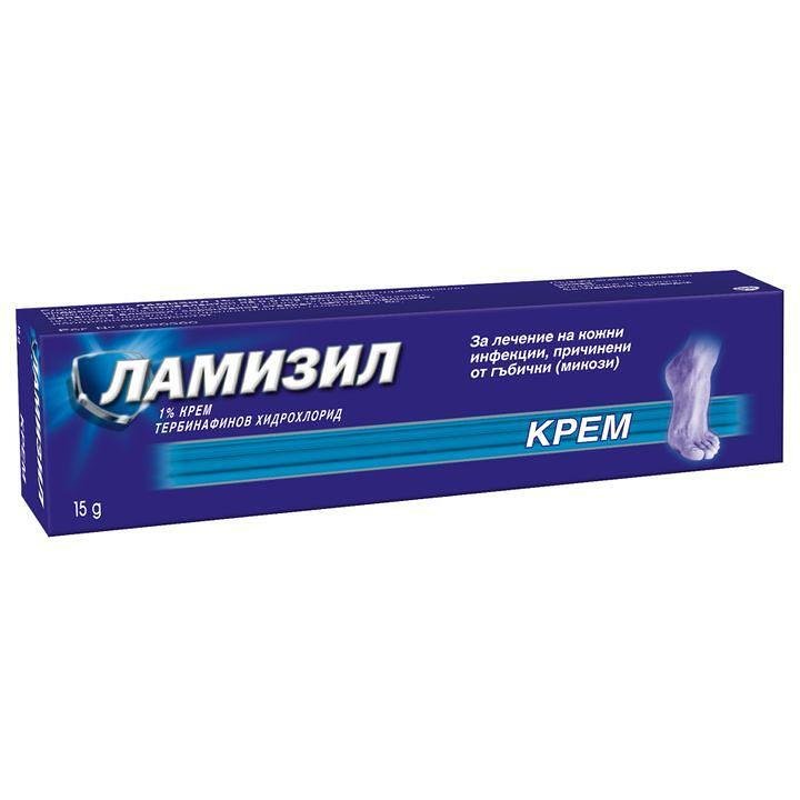 Ламизил крем за лечение на кожни инфекции, причинени от гъбички (микози) 1% х 15 гр | GlaxoSmithKline