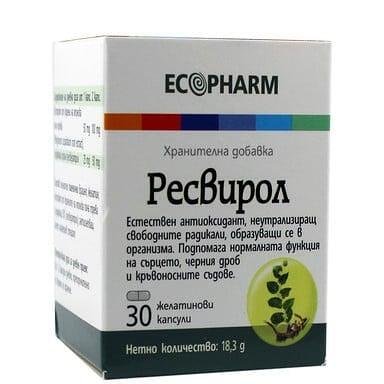 Ресвирол за черен дроб и сърце 50 мг. х 30 капс. | Ecopharm