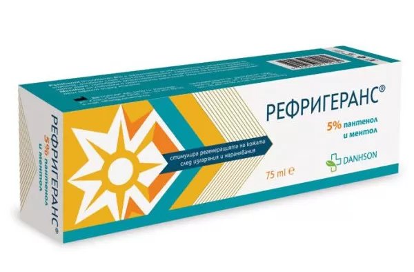 Рефригеранс 5% пантенол и ментол гел при изгаряния х 75 мл | Danhson
