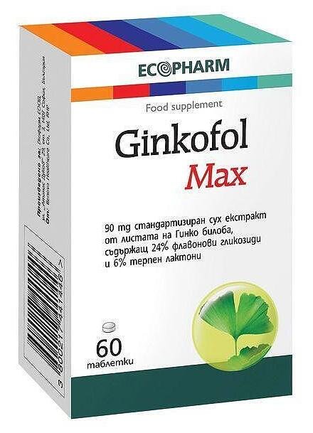 Гинкофол макс 90 мг. х 60 табл. | Ecopharm