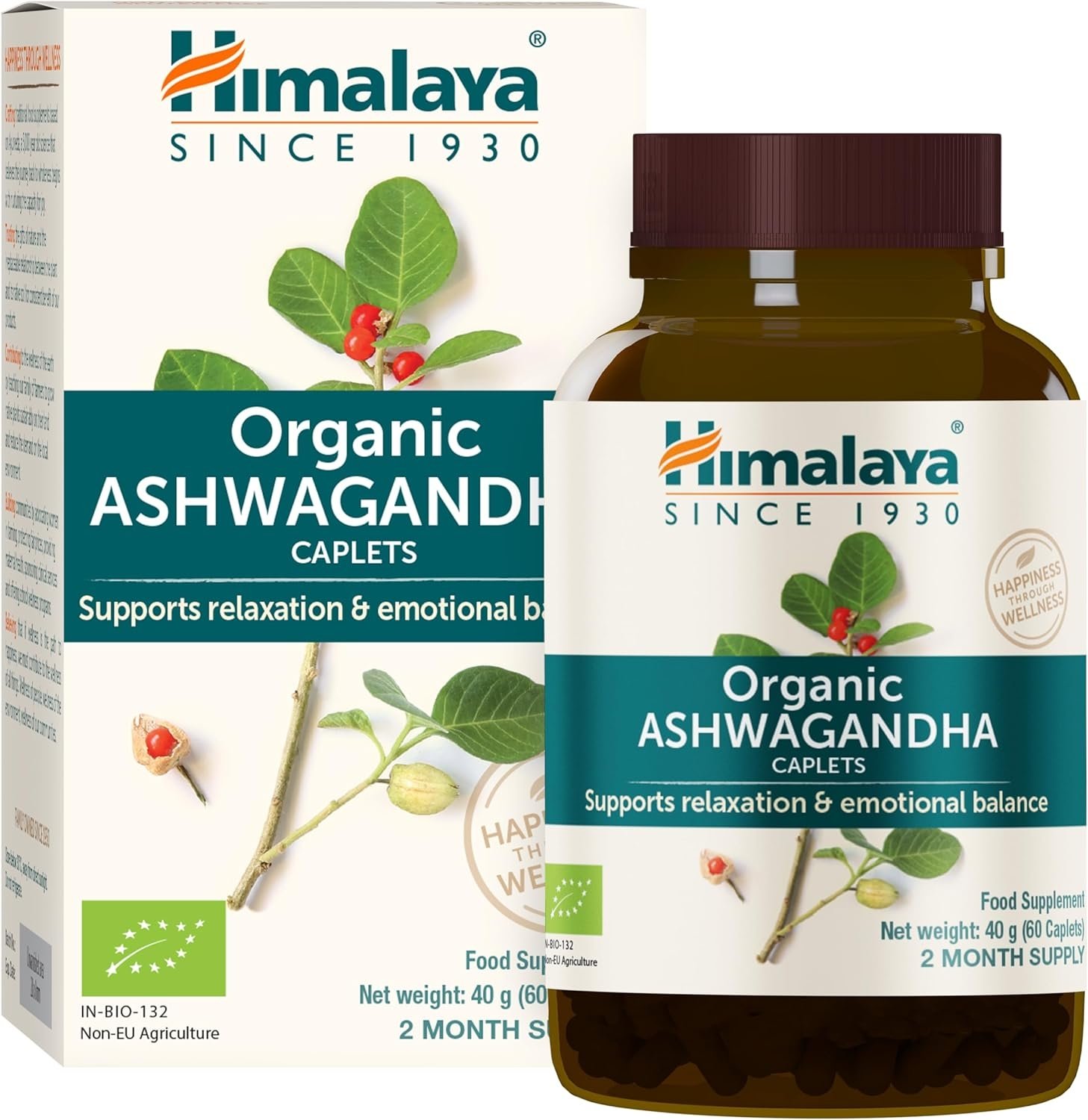 Ашваганда органик x 60 капсули | Himalaya Drug Co.
