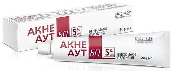 Акне Аут БП Бензоилов пероксид 5% гел за лечение на акне х 20 г | Biotrade