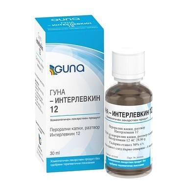 Гуна-Интерлевкин 12 капки при атопичен дерматит, алергия и астма x 30 мл | Guna