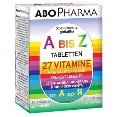 Витамини и минерали А-Z за укрепване на имунната система х 30 табл. | AboPharma
