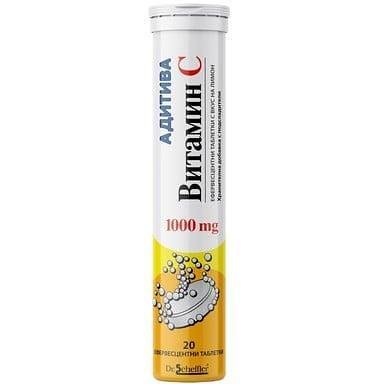 Адитива витамин С с вкус на лимон 1000 мг. х 20 ефервесцентни табл. | Natur Produkt