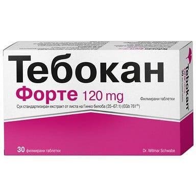 Тебокан Форте 120 мг. х 30 табл. за памет, концентрация и оросяване | Natur Produkt