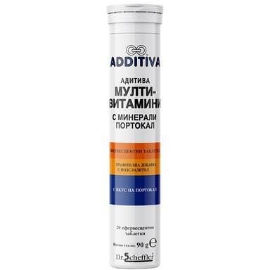 Адитива мултивитамини + минерали ефервесцентни таблетки с вкус на портокал | Natur Produktх 20