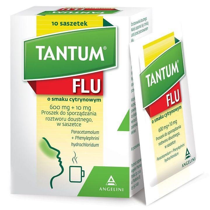 Тантум Флу 600 мг/10мг. лимон х 10 сашета | Angelini Pharma