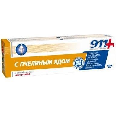 911 Пчелна отрова гел-балсам при болка в ставите х 100 мл | Twins Tec