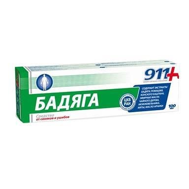 911 Бадяга гел при синини и натъртвания х 100 мл | Twins Tec