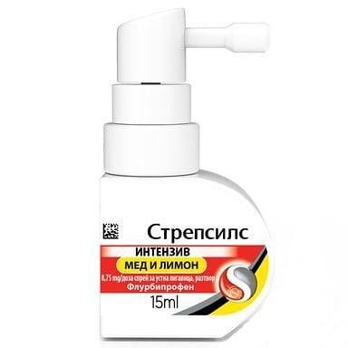 Стрепсилс Интензив спрей за гърло мед и лимон х 15 мл. | Reckitt Benckiser Healthcare