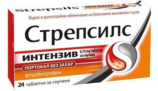 Стрепсилс интензив портокал без захар таблетки за смучене х 24 табл. | Reckitt Benckiser Healthcare