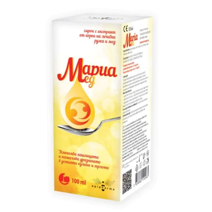 МариаМед успокояващ сироп при кашлица х 100 мл | Apipharma