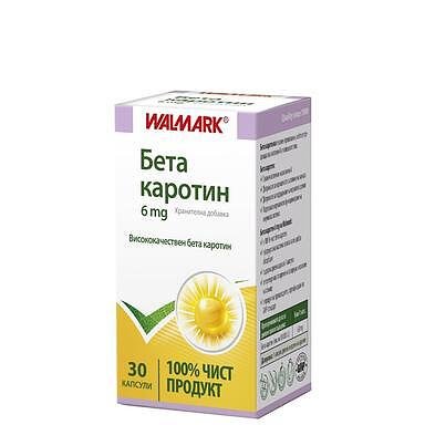 Бета каротинпри оксидативен стрес 6 мг x 30 капсули | Walmark