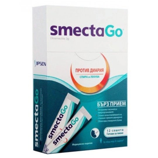 Смекта GO при остра диария х12 сашета.| Servier