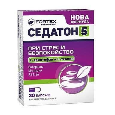 Седатон 5-HTP при стрес и безпокойство х30 капс.| Fortex