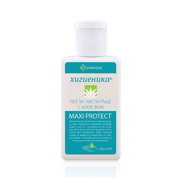 Хигиеника гел за чисти ръце с алое вера Maxi Protect 60 мл. | Danhson