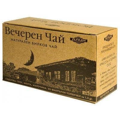 Вечерен чай филтър Х 20 бр. глог мента маточина | Алин