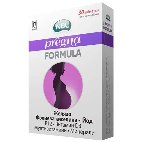 Прегна Формула с фолиева киселина х 30 табл. | Nobel Pharma