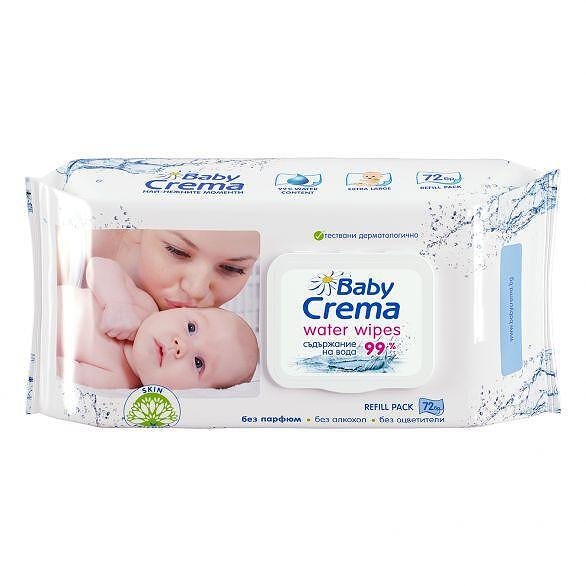 Антибактериални влажни кърпички Baby Crema х 72 бр.