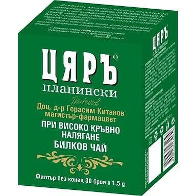 Цяръ билков чай при високо кръвно налягане x 30 броя | Меркурий