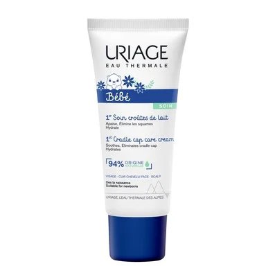 Uriage Bebe Успокояващ прочистващ крем против крусти x40 мл | LABORATORIES URIAGE