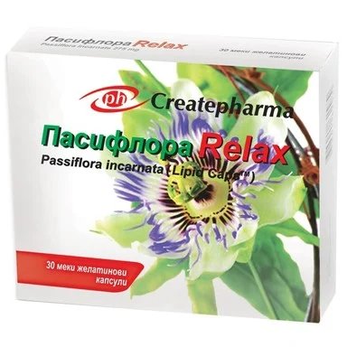 Пасифлора релакс при стрес и безпокойство х 30 капсули | Createpharma