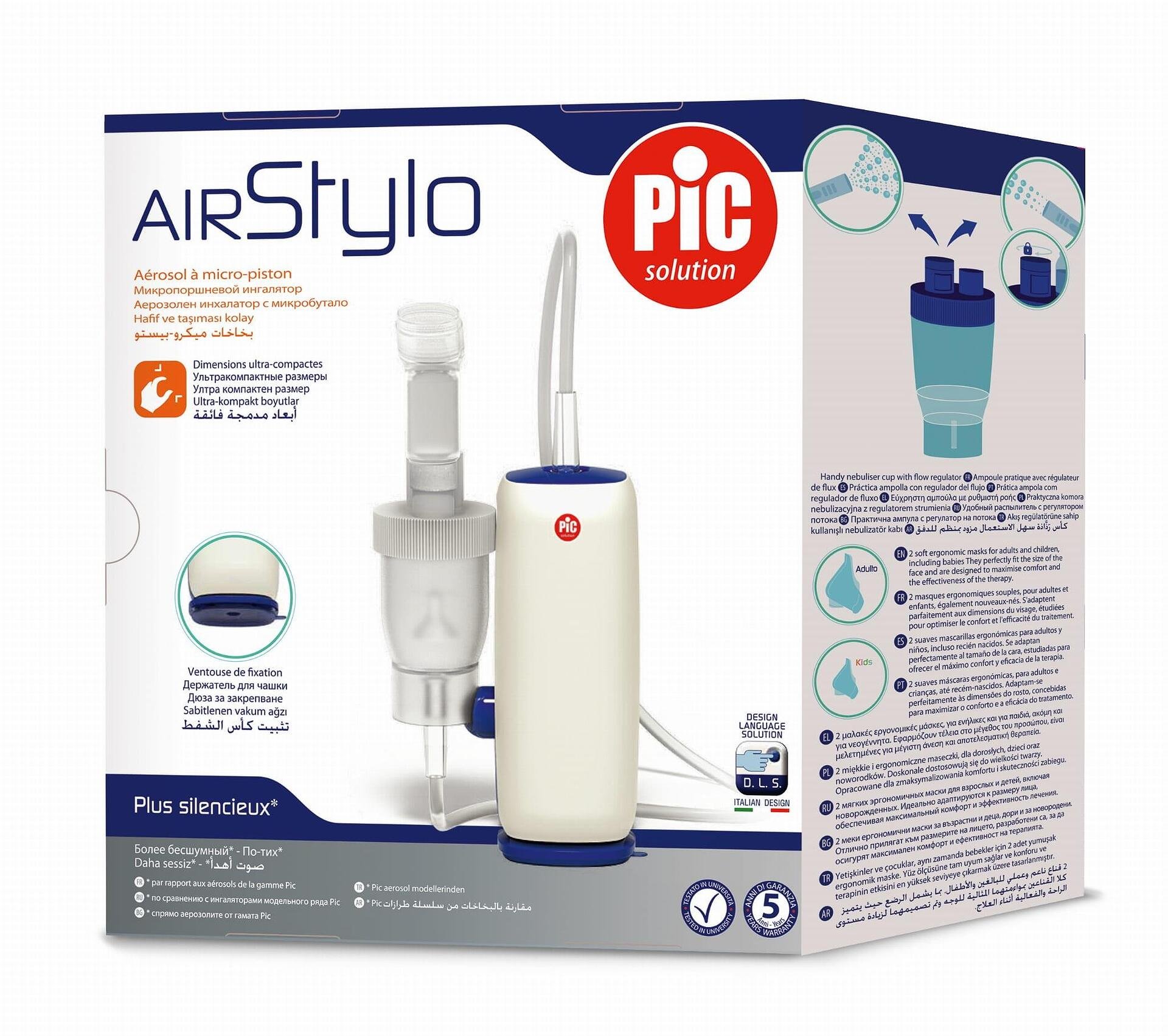 Инхалатор с микро компресор за аерозолна терапия PIC Air Stylo | Pic solution