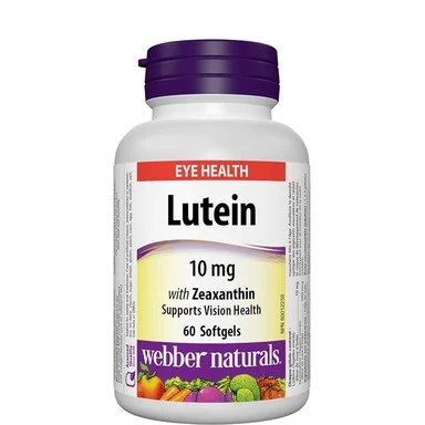 Lutein with Zeaxanthin 10 мг за здравето на очите x60 меки капсули|Webber Naturals|