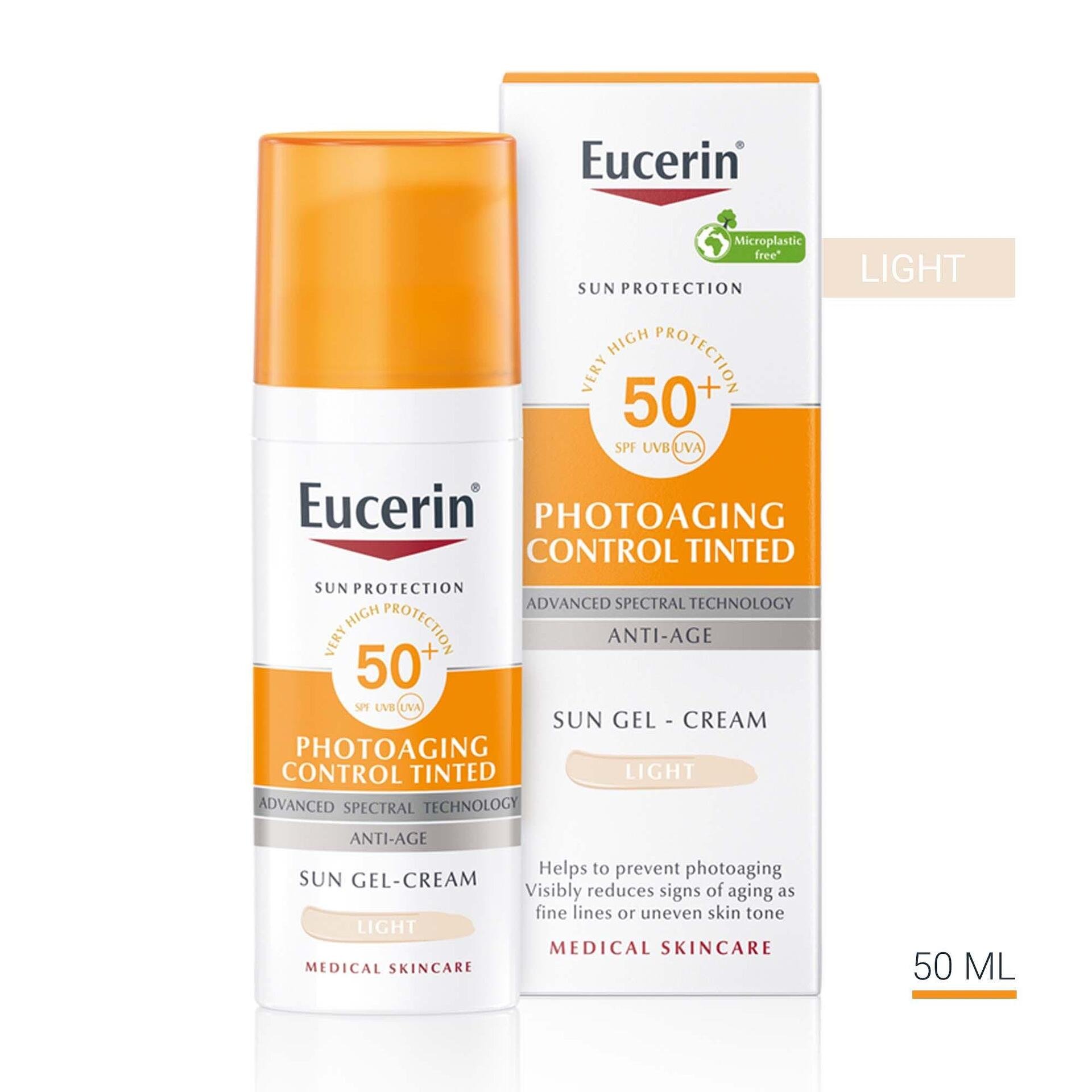 Eucerin Photoaging Control оцветен слънцезащитен гел крем лайт SPF50+ х 50 мл | Eucerin