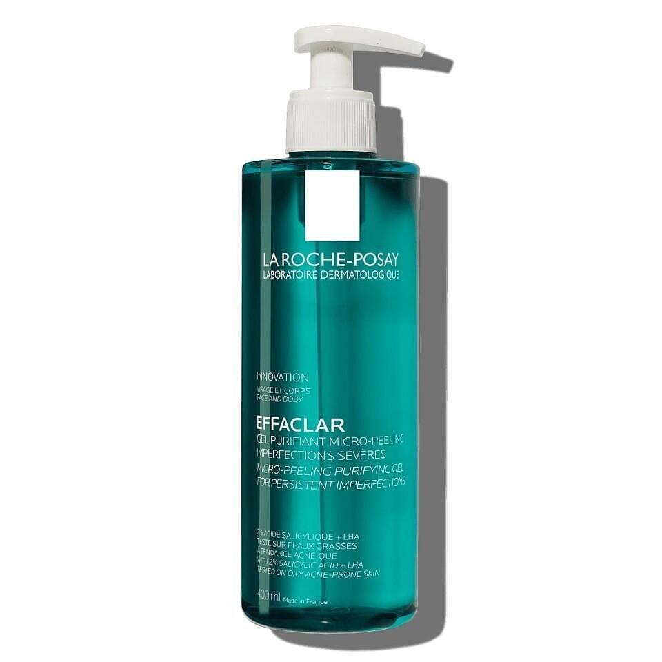 La Roche-Posay Effaclar Почистващ микропилинг гел за лице и тяло за мазна и акнеична кожа х400 мл | La Roche-Posay
