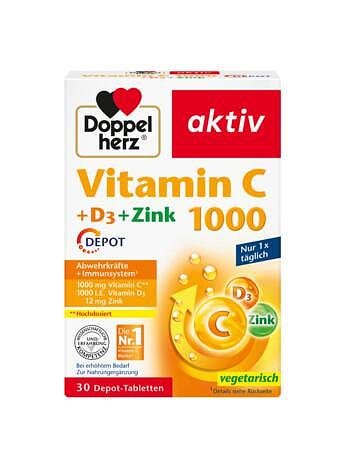 Допелхерц Актив Витамин С 1000 + D3 + Цинк Депо | Queisser Pharma GmbH