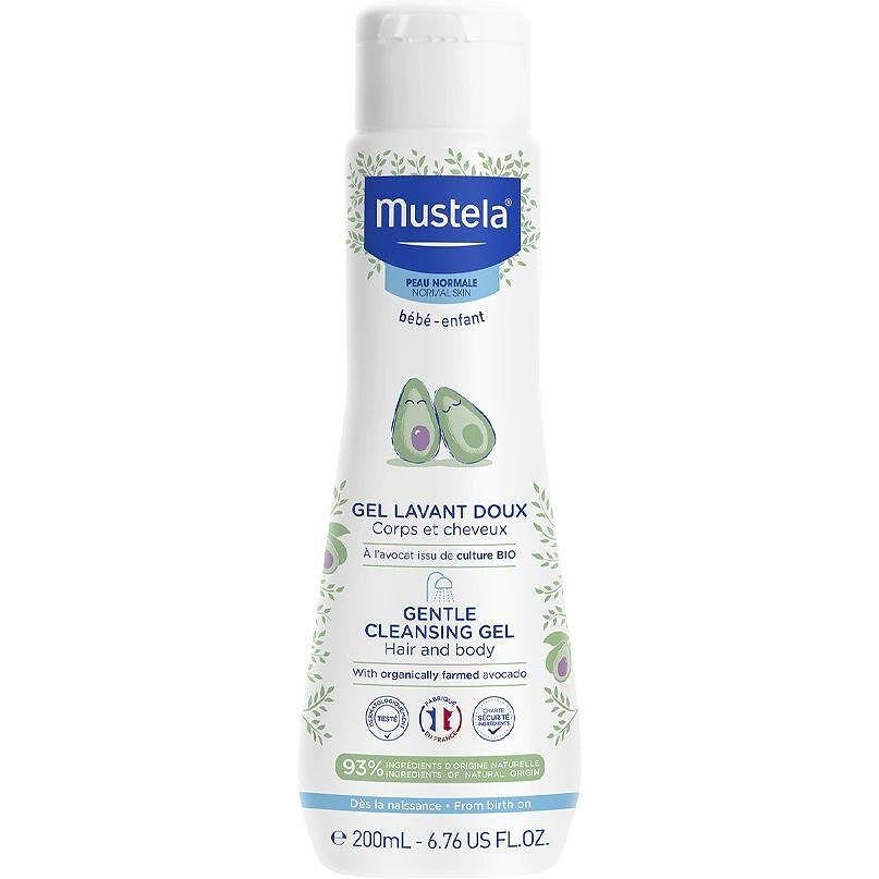 Mustela Нежен измиващ гел за коса и тяло за бебета и деца за нормална кожа x200 мл | LABORATOIRES EXPANSCIE