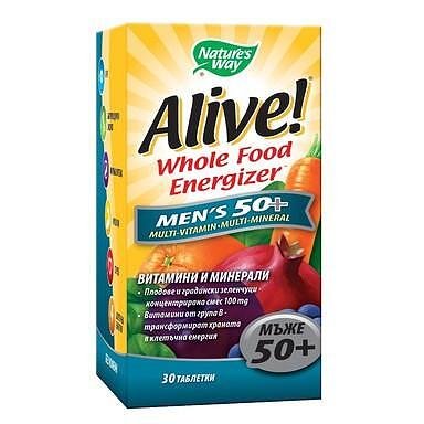 Alive мултивитамини за мъже 50+ х 30 таблетки | Nature's Way