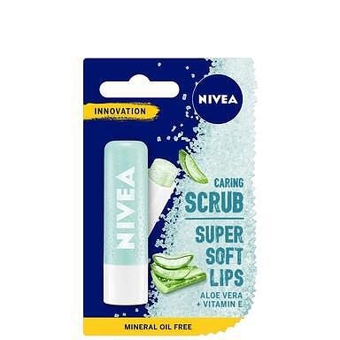 Нивеа Super Soft балсам пилинг за устни с алое вера х 4.8 г | Nivea