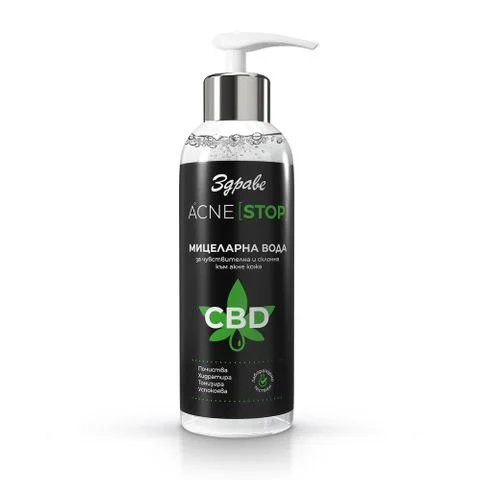Здраве Acne Stop CBD мицеларна вода за чувствителна и склонна към акне кожа x 500 мл | Aroma