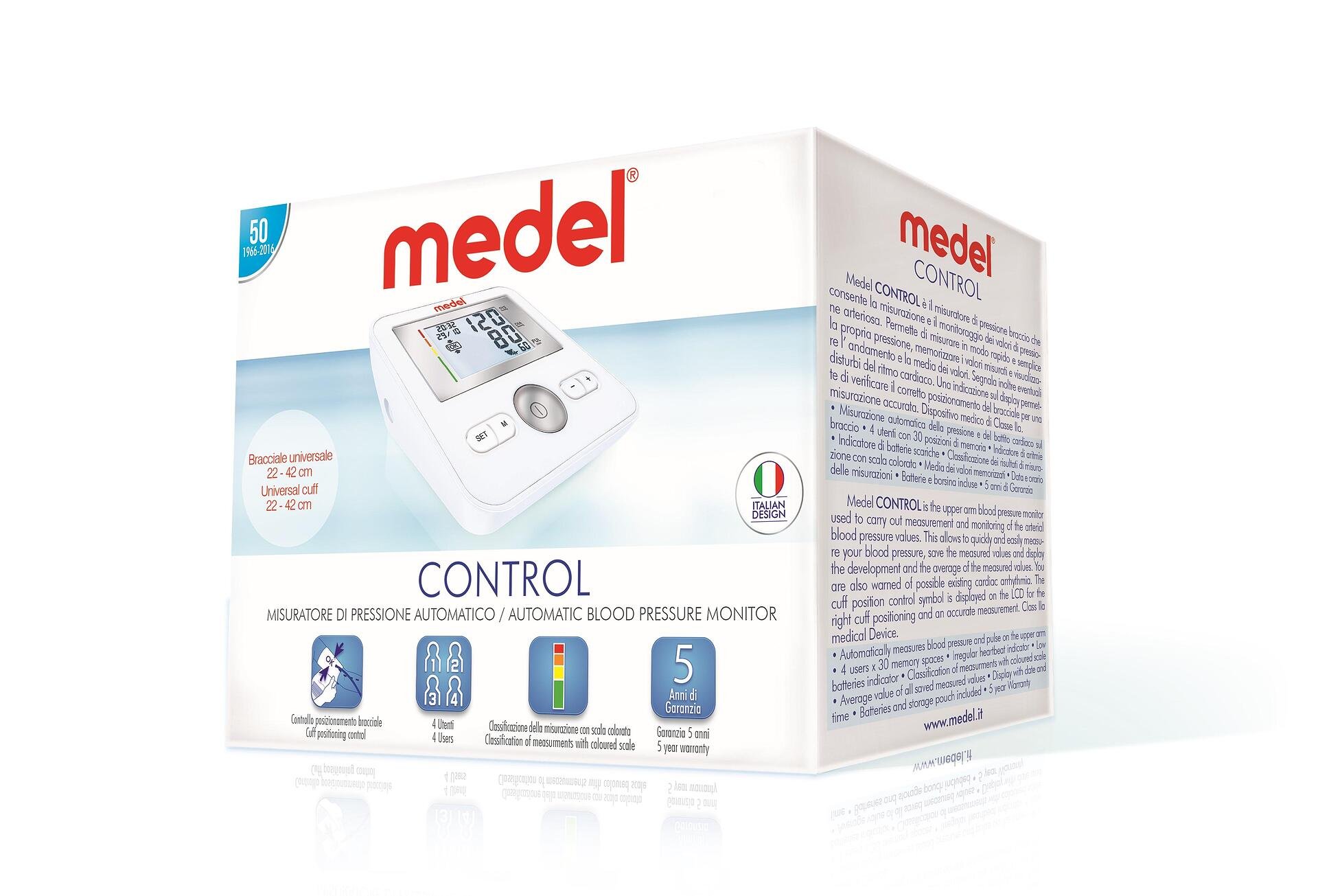 Medel Control Автоматичен апарат за кръвно налягане с индикатор за правилно поставен маншет 95142 | Medel