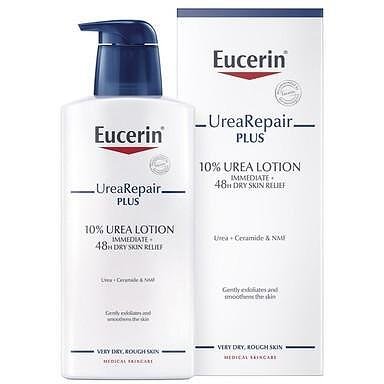 Eucerin Urea Repair Plus Интензивен лосион за тяло с 10% урея 400 мл + Eucerin Urea Repair Original Измиващ флуид за тяло 5% урея 400 мл КОМПЛЕКТ | Eucerin