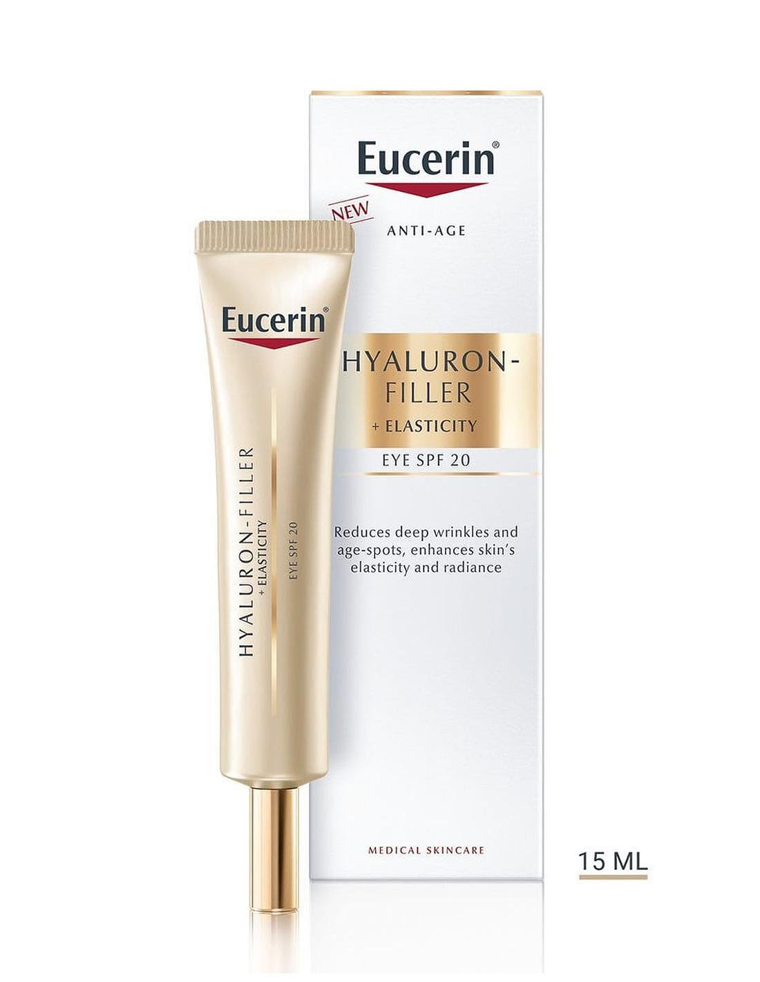 Eucerin Hyaluron-Filler + Elasticity Околоочен крем SPF20 15 мл | Eucerin