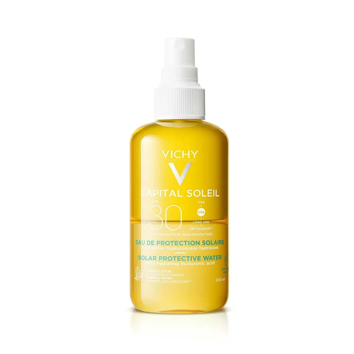Vichy Capital Soleil Слънцезащитна вода за лице и тяло с хидратиращ ефект SPF30 х200 мл | Vichy