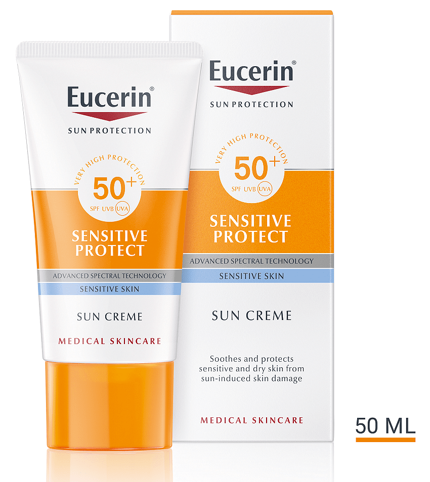 Eucerin Sensitive Protect Слънцезащитен крем за лице SPF50+ х50 мл | Eucerin