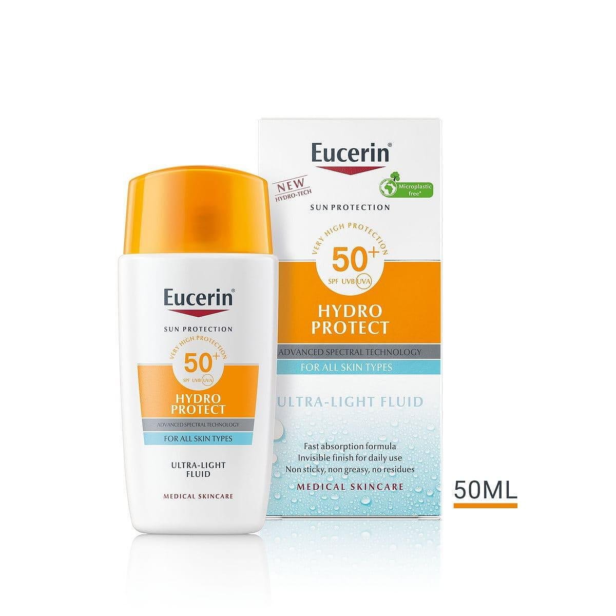 Eucerin Hydro Protect Слънцезащитен флуид за лице SPF50+ х50 мл | Eucerin