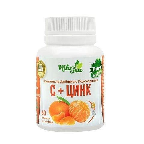 Витамин С и цинк х60 таблетки за смучене|Niksen