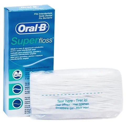Oral-B Super Floss Конец за почистване на зъби x 50 бр. | Procter&Gamble