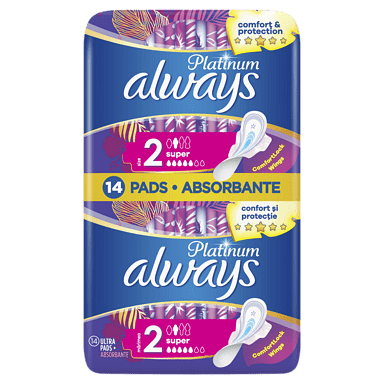 Always платинум ултра супер плюс дуо дамски превръзки х 14 броя | Procter&Gamble
