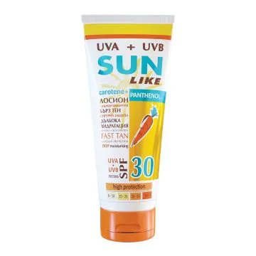 Sun Like Слънцезащитен лосион за тяло с пантенол SPF30 200 мл | Agiva