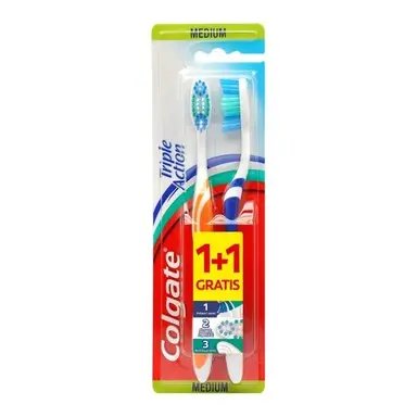 Colgate triple action medium четка за зъби х2 бр | Colgate