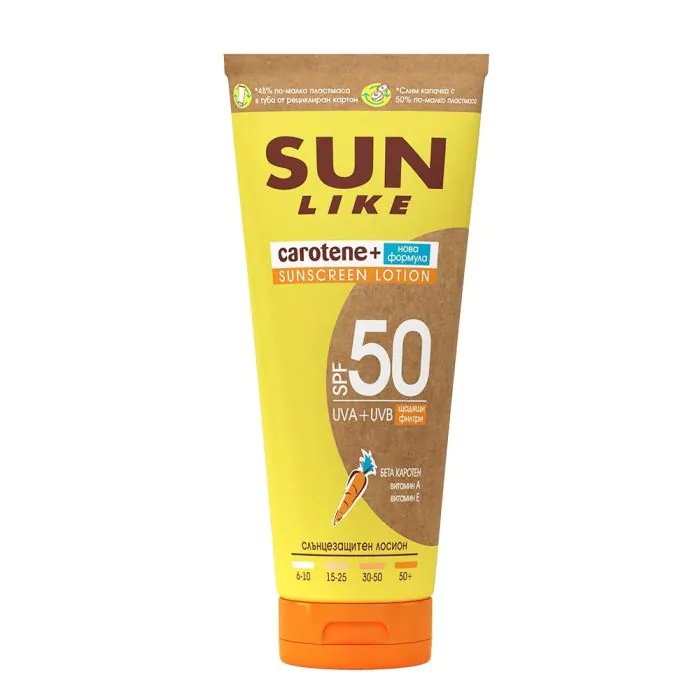 Sun Like Слънцезащитен лосион за тяло SPF50 200 мл Еко туба | Agiva
