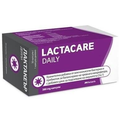 Лактакеър Дейли синбиотик 380 мг х 30 капс. | Actavis